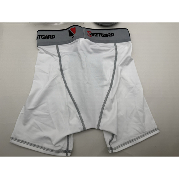 1pc Safetgard Youth Boxer Brief White/Grey w/Blue Cage Cup, Youth Regular*READ - Picture 3 of 15
